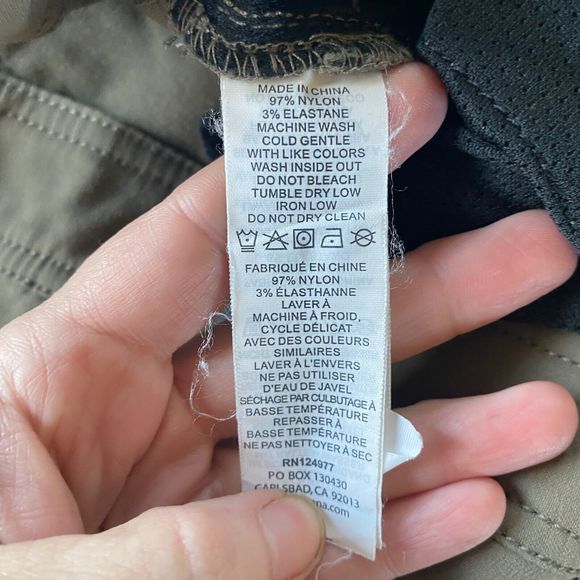 Prana Pants Mens 34 X27 Brown Brion II Slim Fit Hiking Stretch Flat Front Hemmed - Picture 8 of 13